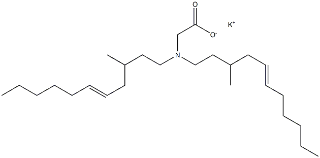 N,N-Bis(3-methyl-5-undecenyl)glycine potassium salt 구조식 이미지