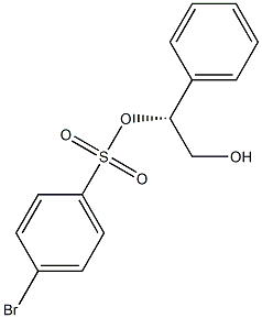 (-)-p-Bromobenzenesulfonic acid (R)-1-phenyl-2-hydroxyethyl ester 구조식 이미지