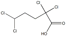 2,2,5,5-Tetrachlorovaleric acid Structure
