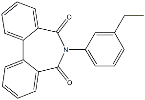 6-(3-Ethylphenyl)-5H-dibenz[c,e]azepine-5,7(6H)-dione 구조식 이미지