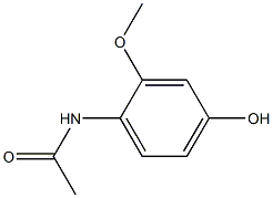 N-(2-Methoxy-4-hydroxyphenyl)acetamide 구조식 이미지