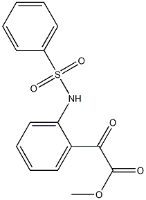 N-[2-[(Methoxycarbonyl)carbonyl]phenyl]benzenesulfonamide 구조식 이미지