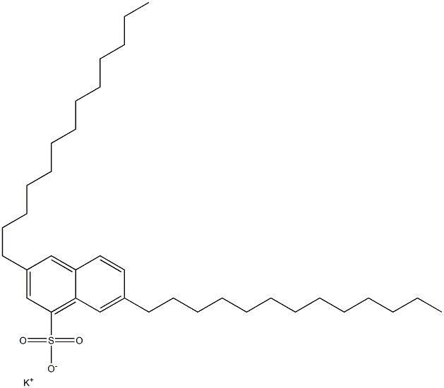 3,7-Ditridecyl-1-naphthalenesulfonic acid potassium salt 구조식 이미지