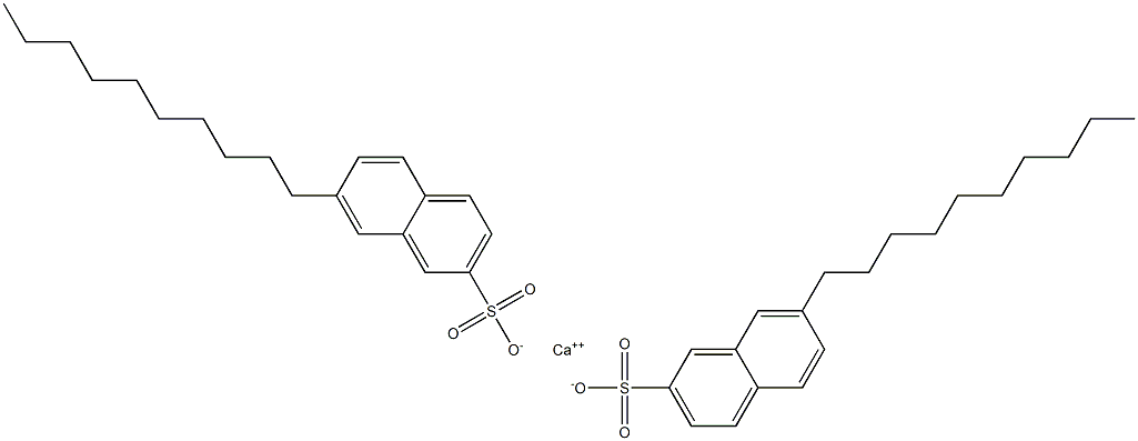 Bis(7-decyl-2-naphthalenesulfonic acid)calcium salt Structure