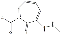 6-(N'-Methylhydrazino)-7-oxo-1,3,5-cycloheptatriene-1-carboxylic acid methyl ester 구조식 이미지