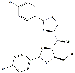 1-O,2-O:4-O,5-O-Bis(4-chlorobenzylidene)-D-glucitol 구조식 이미지