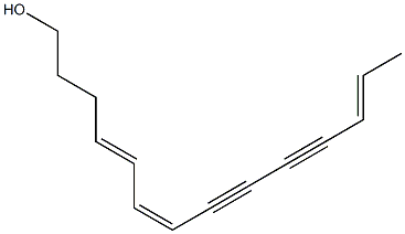 (4E,6Z,12E)-4,6,12-Tetradecatriene-8,10-diyn-1-ol Structure