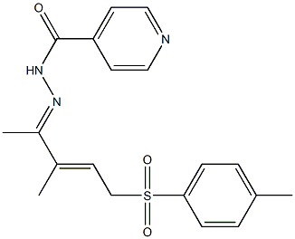 N'-[1,2-Dimethyl-4-[(p-tolyl)sulfonyl]-2-butenylidene]isonicotinic hydrazide 구조식 이미지