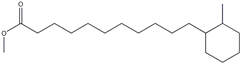 11-(2-Methylcyclohexyl)undecanoic acid methyl ester 구조식 이미지