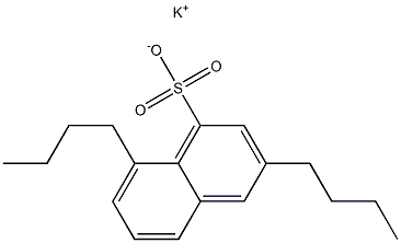 3,8-Dibutyl-1-naphthalenesulfonic acid potassium salt 구조식 이미지