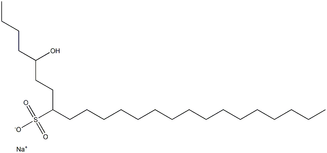 5-Hydroxytetracosane-8-sulfonic acid sodium salt 구조식 이미지