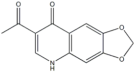 3-Acetyl-6,7-methylenebisoxyquinolin-4(1H)-one Structure