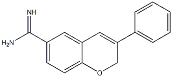 3-Phenyl-2H-1-benzopyran-6-carboxamidine 구조식 이미지