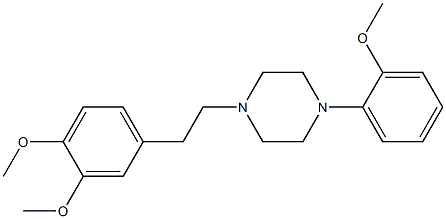 1-(3,4-Dimethoxyphenethyl)-4-(2-methoxyphenyl)piperazine 구조식 이미지