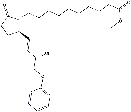 (13E,15S)-1-[2-(Methoxycarbonyl)ethyl]-15-hydroxy-16-phenoxy-17,18,19,20-tetranorprost-13-en-9-one Structure