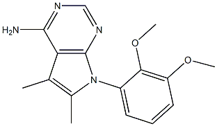 4-Amino-5,6-dimethyl-7-(2,3-dimethoxyphenyl)-7H-pyrrolo[2,3-d]pyrimidine 구조식 이미지