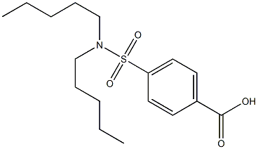 p-(Dipentylsulfamoyl)benzoic acid 구조식 이미지