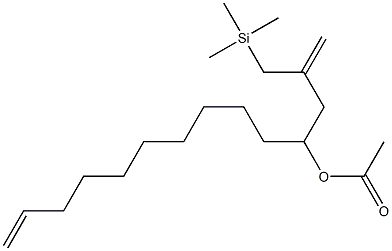 Acetic acid 2-[(trimethylsilyl)methyl]-1,13-tetradecadien-4-yl ester 구조식 이미지