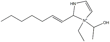 1-Ethyl-2-(1-heptenyl)-1-(1-hydroxyethyl)-4-imidazoline-1-ium 구조식 이미지