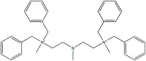 N,N'-[(Methylimino)bis(2,1-ethanediyl)]bis[N-methyl-N-(phenylmethyl)benzenemethanaminium] Structure