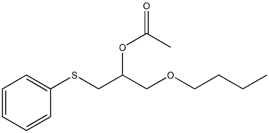 Acetic acid [2-(phenylthio)-1-(butoxymethyl)ethyl] ester 구조식 이미지