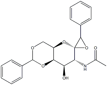 2-Acetamido-4.6-di-O-benzylidene-2-deoxy-alpha-D- galactopyranose 구조식 이미지