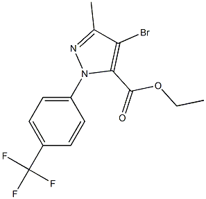 4-BROMO-3-METHYL-1-[4-(TRIFLUOROMETHYL)PHENYL]-1H-PYRAZOLE-5-CARBOXYLIC ACID ETHYL ESTER 구조식 이미지