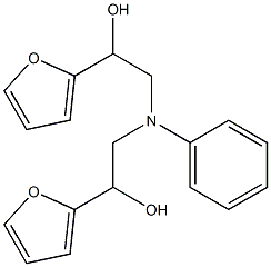1-FURAN-2-YL-2-[(2-FURAN-2-YL-2-HYDROXY-ETHYL)-PHENYL-AMINO]-ETHANOL Structure