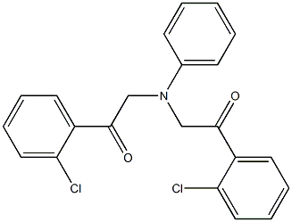 1-(2-CHLORO-PHENYL)-2-([2-(2-CHLORO-PHENYL)-2-OXO-ETHYL]-PHENYL-AMINO)-ETHANONE 구조식 이미지