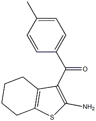 (2-amino-4,5,6,7-tetrahydro-1-benzothien-3-yl)(4-methylphenyl)methanone Structure