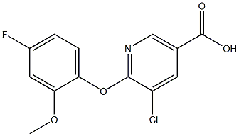 5-chloro-6-(4-fluoro-2-methoxyphenoxy)nicotinic acid Structure