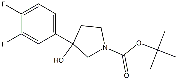 1-BOC-3-(3,4-DIFLUOROPHENYL)-3-HYDROXYPYRROLIDINE Structure