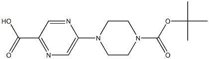 5-(4-Boc-piperazinyl)-2-pyrazinecarboxylic acid 구조식 이미지