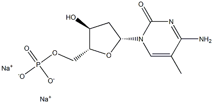 5-Methyl-2'-deoxycytidine-5'-monophosphate, Disodium Salt Structure