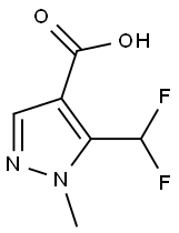 1-Methyl-5-(difluoromethyl)-1H-pyrazole-4-carboxylic acid Structure