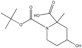 1-tert-butyl2-methyl4-hydroxypiperidine-1,2-dicarboxylate Structure