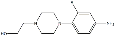 2-[4-(4-Amino-2-fluorophenyl)-1-piperazinyl]-1-ethanol Structure