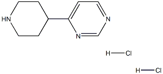 4-Piperidin-4-yl-pyrimidine dihydrochloride 구조식 이미지