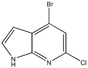 4-bromo-6-chloro-1H-pyrrolo[2,3-b]pyridine 구조식 이미지