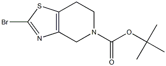 2-Bromo-6,7-dihydro-4H-thiazolo[4,5-c]pyridine-5-carboxylic acid tert-butyl ester 구조식 이미지