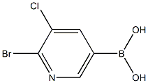 2-Bromo-3-chloropyridine-5-boronicacid Structure