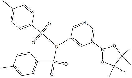 4-methyl-N-(5-(4,4,5,5-tetramethyl-1,3,2-dioxaborolan-2-yl)pyridin-3-yl)-N-tosylbenzenesulfonamide 구조식 이미지