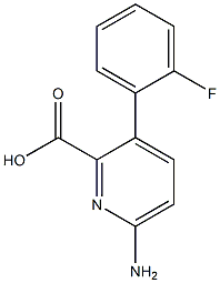 6-Amino-3-(2-fluorophenyl)picolinic acid Structure