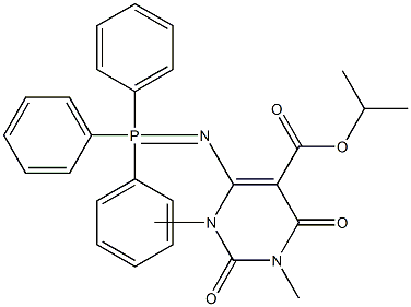 1,2,3,4-Tetrahydro-1,3-dimethyl-2,4-dioxo-6-[(triphenylphosphoranylidene)amino]-5-pyrimidinecarboxylic acid isopropyl ester Structure