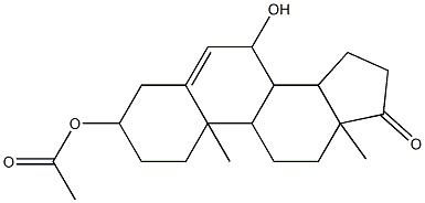 Acetic acid 7-hydroxy-10,13-dimethyl-17-oxo-2,3,4,7,8,9,10,11,12,13,14,15,16,17-tetradecahydro-1H-cyclopenta[a]phenanthren-3-yl ester 구조식 이미지