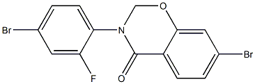 7-bromo-3-(4-bromo-2-fluorophenyl)-2H-benzo[e][1,3]oxazin-4(3H)-one 구조식 이미지