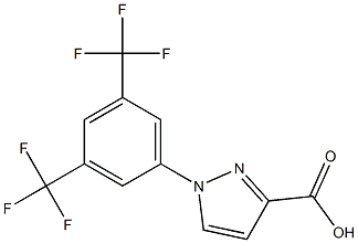 1-(3,5-bis(trifluoromethyl)phenyl)-1H-pyrazole-3-carboxylic acid Structure