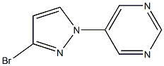 5-(3-bromo-1H-pyrazol-1-yl)pyrimidine 구조식 이미지