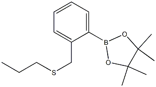 4,4,5,5-Tetramethyl-2-(2-(propylthiomethyl)phenyl)-1,3,2-dioxaborolane 구조식 이미지