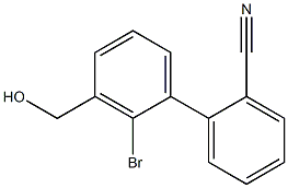 2'-bromo-3'-(hydroxymethyl)biphenyl-2-carbonitrile Structure